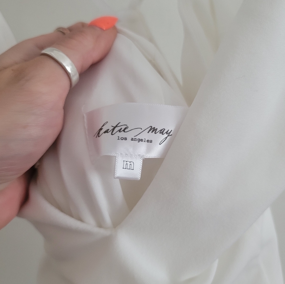 Katie May White Open Back Midi Bodycon Dress Size M - Picture 4 of 6
